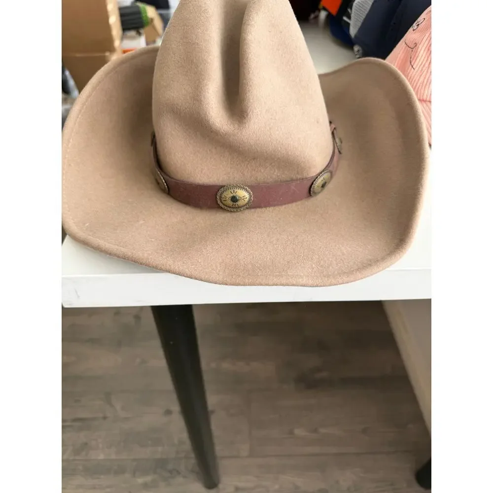 Cripple Creek Wigens Cowboy Hat Brown Size Medium